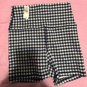 Plaid aerie biker shorts